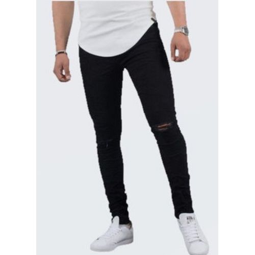 Jeans noir déchiré sales pas cher