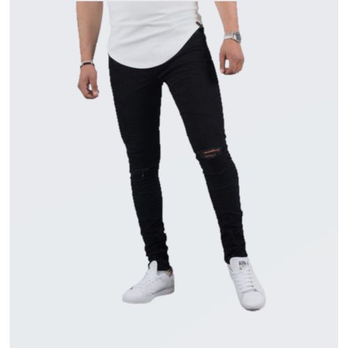 Jeans noir hot sale déchiré pas cher