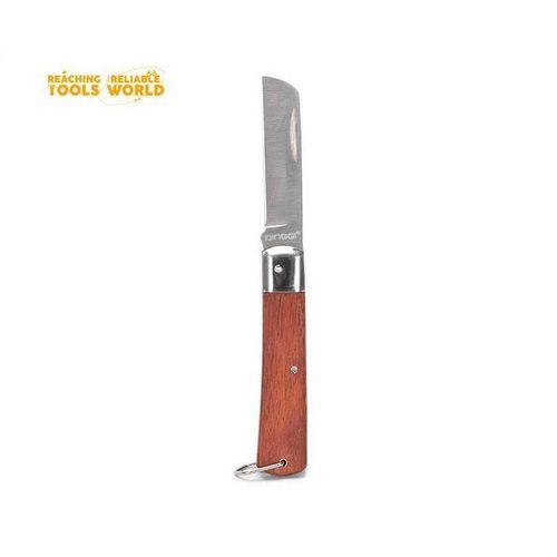 product_image_name-Generic-DINGQI Couteau de poche pliable lame en acier inoxydable, manche en bois CCC-3