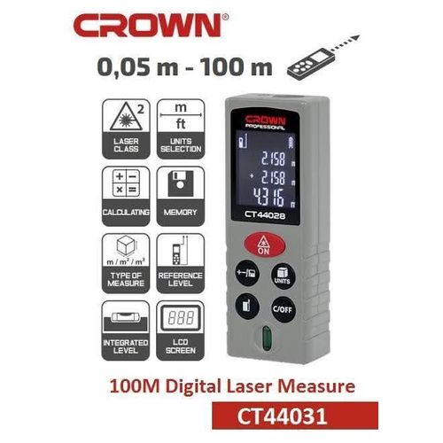 Crown Télémètre laser professionnel 100m - image 4