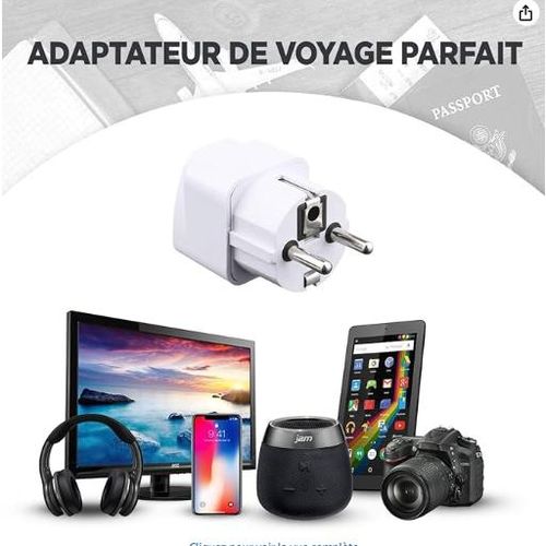 product_image_name-Adaptateur-Enfichable, Appareil électronique 3 Broches UK/HK/UAE à prise Femelle EU 2 Broches avec Obturateur de Sécurité-2
