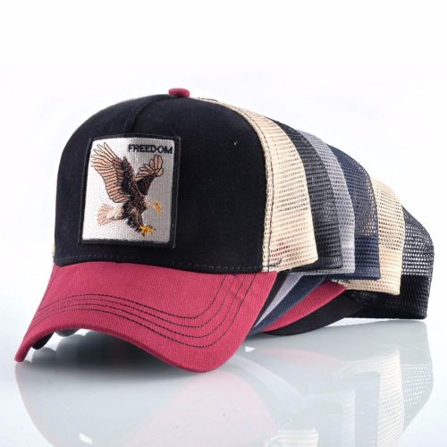product_image_name-Fashion-Cotton Embroidered Animal Baseball Cap(Red2 Tiger)-2