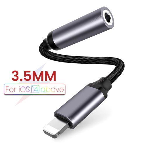 Generic Mini Câble Adaptateur Avec Prise IPhone 13 12 11 Pro Vers Jack 3.5mm,  Connecteur De Casque - Prix pas cher