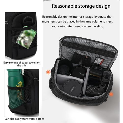 product_image_name-Generic-Sac pour appareil photo/sac à bandoulière, adapté pour appareils photo reflex numériques/sans miroir, avec séparateurs amovibles et sangle d'épaule - Noir-4