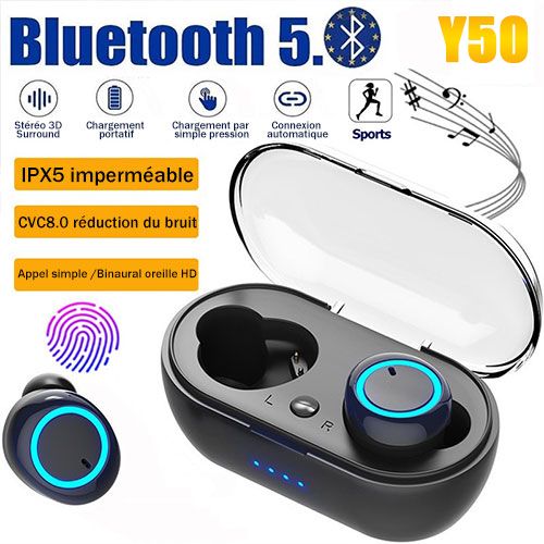 Generic Oreillette Bluetooth Sans Fil - Noir - Prix pas cher