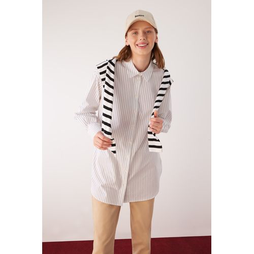 DeFacto Tunique Manches Longues Pour Femme Blanc Prix pas cher