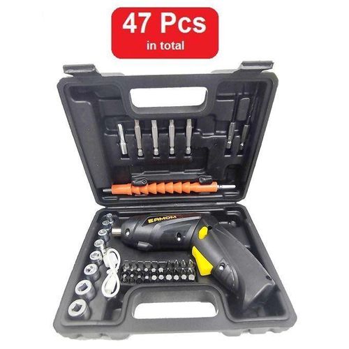 product_image_name-Generic-Tournevis électrique Avec Accessoires 47Pcs, Mini Visseuse Sans Fil Rechargeable-1