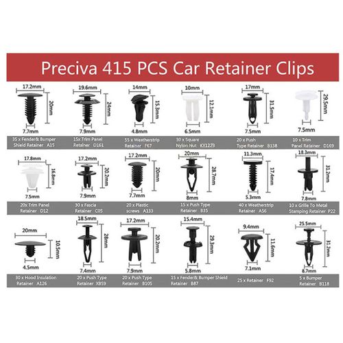 Generic 500pcs Mixtes Auto Fixation Clip Voiture Corps De Retenue Rivet  Pare-chocs Porte Clips De Fixation - Prix pas cher