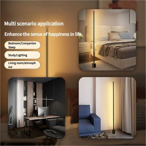 Generic Lampadaire LED Design Moderne 100CM - Éclairage Salon & Chambre - Lumière Chaude - Noir - image 5
