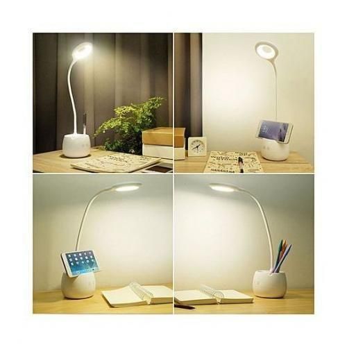 Generic Lampe De Bureau De Table MINAR, Ampoule LED Intégrée - à Poser - Blanc - image 2