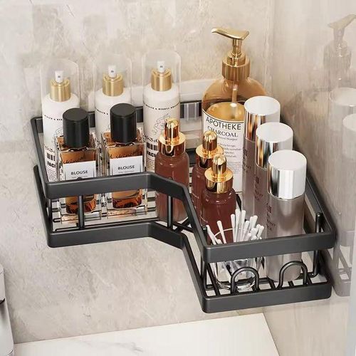 Generic Étagère de salle de bain 5 pièces, support de douche d'angle auto-adhésif - image 4