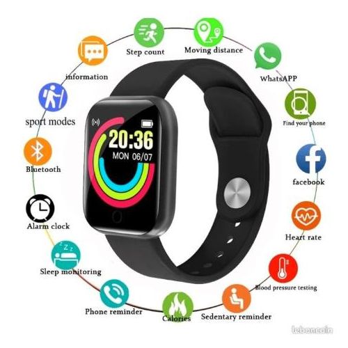 product_image_name-Generic-Montre Connectée Sport + Écouteurs Sans Fil avec Boîtier Intelligent-3