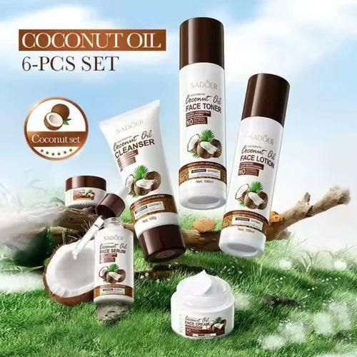 Generic Coffret de Soin Visage à l'Huile de Coco – Kit Complet 6 Pièces Hydratant - image 2