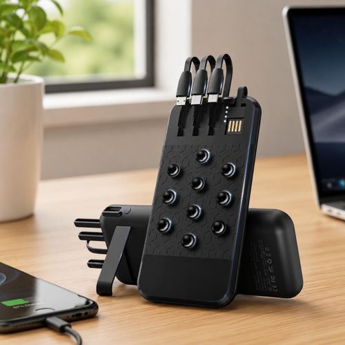 Generic Batterie externe Power Bank 1000 mAh avec câbles intégrés - image 4