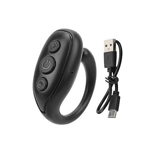 product_image_name-Generic- Anneau de Téléphone Portable, Télécommande Longue Endurance pour Tourner Les Pages de Fiction - Noir-1