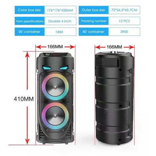 Generic Enceinte Bluetooth Portable – LED RGB + Microphone - image 4