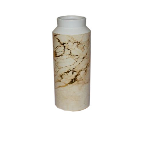 product_image_name-Generic-Vase Long En Porcelaine Effet Marbre Dore 13x13cm-1