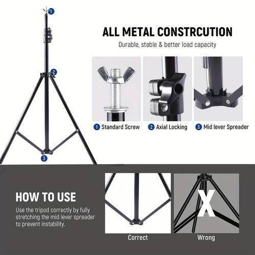 Generic Kit De Support De Fond Pour Studio Photo, Support De Fond Réglable - 2*3M - image 7