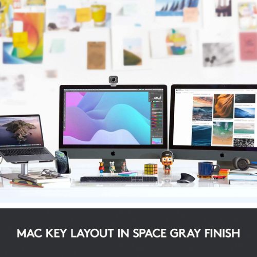 Logitech MX Keys For Mac – Clavier Rétroéclairé Sans Fil Avancé Bluetooth,  USB-C Métallique QWERTY - Prix pas cher