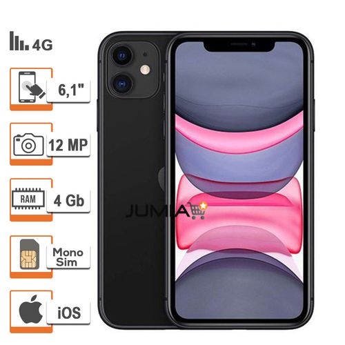 Apple IPhone 11 (64 Go) Noir 12 Mois De Garantie Prix pas cher