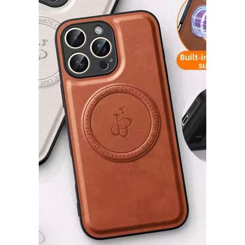 Generic Coque iphone 16 pro Max cuir mag a