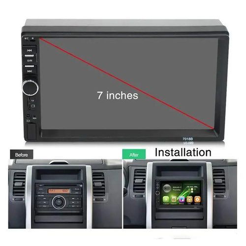 Generic Poste Auto Radio, écran Tactile 7”, Camera Arrière Avec Vision Nocturne HG - image 3