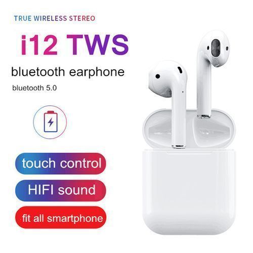 product_image_name-Generic-Ecouteurs Sans Fil - Ear Pods Wireless Earphones - I12TWS - Bluetooth - Tactiles - Stéréo - HIFI - Super Basses - Pour écouter De La Musique Et Appeler - Compatible IPhone Android Samsung Huawei Xiaomi Tecno Infinix - Blanc-1