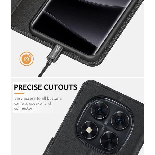 Xiaomi Etui A Rabat Redmi Note 14 Pro Plus Avec 1 Antichoc - Noir - image 3