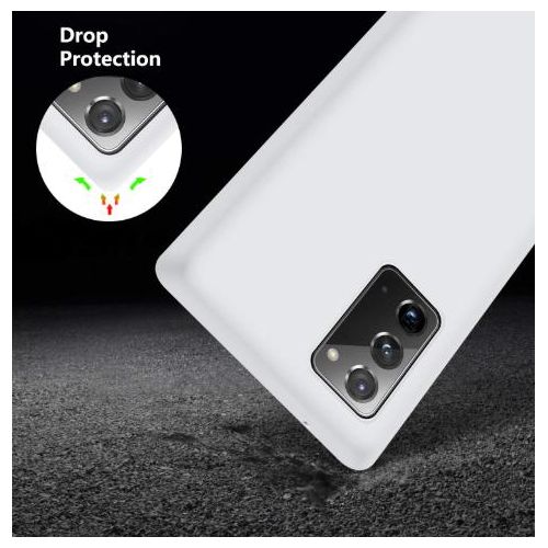 Generic Coque Silicone Compatible Pour Samsung Galaxy Note 20 - Blanc