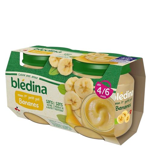 blédina Mon 1er Petit Pot Banane - 2 x 130g - à partir de 4/6 mois