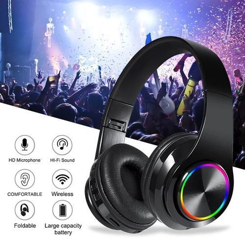 Generic Casque Bluetooth Lumineux B39 Noir - Prix pas cher