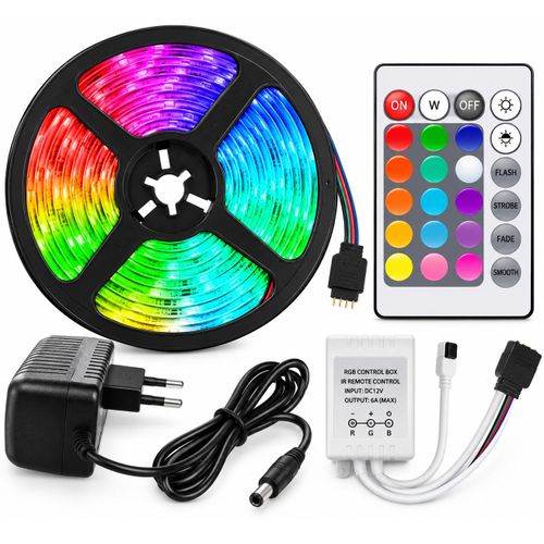 Generic Ruban LED RGB multicolore – Bande lumineuse décorative avec télécommande
