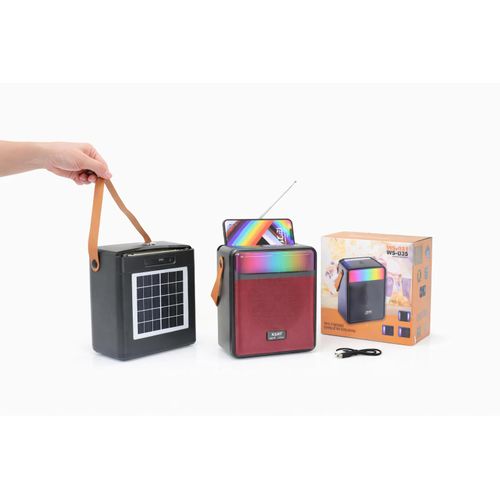 product_image_name-Generic-Enceinte Bluetooth Solaire avec Éclairage LED RGB – Portable et Multifonction-1