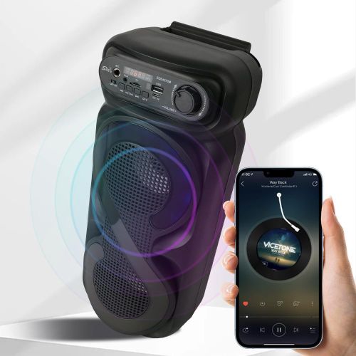 product_image_name-SinG-e-Haut-parleur Bluetooth Portable de 4 pouces, avec micro, sans fil, pour l'extérieur, pour fête, son stéréo HIFI, caisson de basses, télécommande-2
