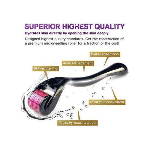 product_image_name-TiLECC-Derma Roller DermaRoller pour la croissance de la barbe et des cheveux - Taille 0,5 mm, outil de 540 micro-aiguilles en titane pour hommes et femmes-8