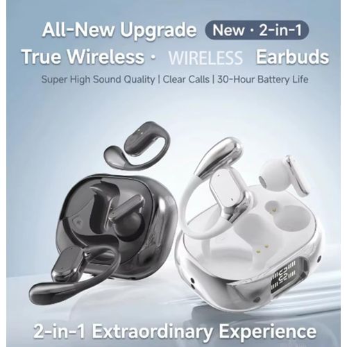 Generic Ecouteur Bluetooth San Fil 2en1
