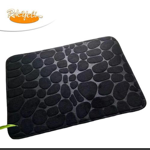 product_image_name-Generic-Tapis De Salle De Bain à Pavé En Relief, Antidérapant, Accessoire En Mousse à Mémoire De Forme Pour Lavabo, Latéral De Baignoire, Paillasson De Douche - Noir-1