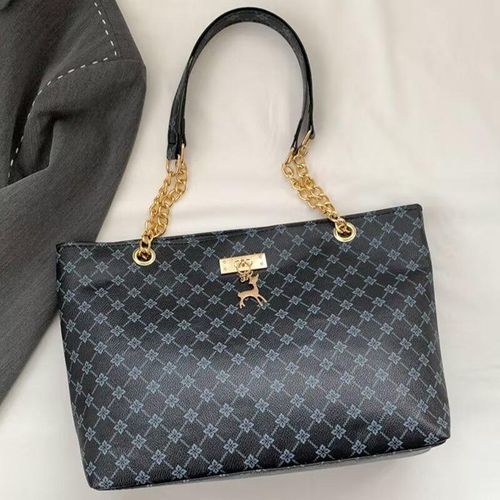 product_image_name-Fashion-Women Quality Leather HandBag Ladies Shoulder Bag Tote Bags Black-4