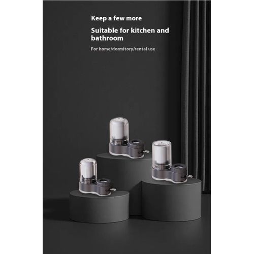 product_image_name-Generic-Purificateur d'eau pour robinet de cuisine en céramique - gris foncé+2 cartouches de filtre-5