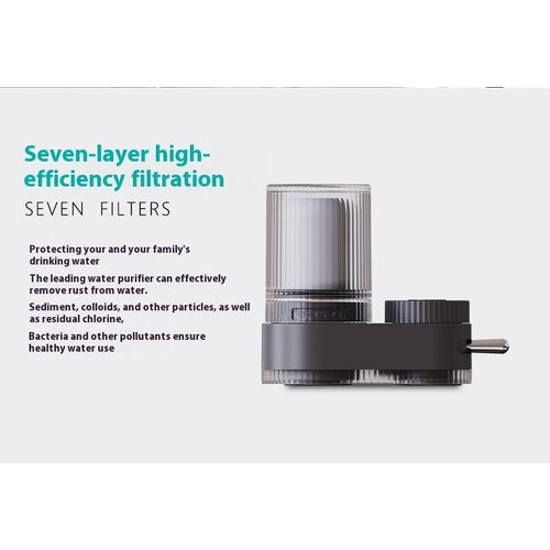 product_image_name-Generic-Purificateur d'eau pour robinet de cuisine en céramique - gris foncé+2 cartouches de filtre-8