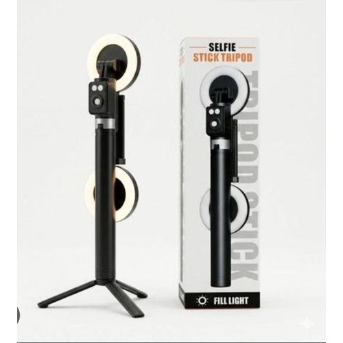 Generic Perche Selfie Trépied avec Lumière LED – Selfie Stick pour Smartphone