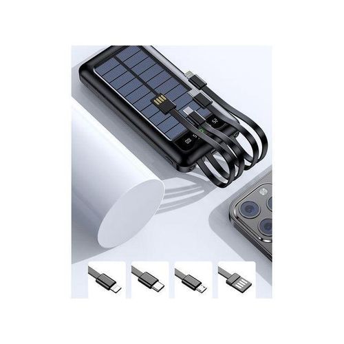 product_image_name-Generic-Power Bank Avec 4 Câbles Intégrés, Pour Xiaomi, Samsung, IPhone, Led Power Bank Avec 4 Câbles Intégrés, 20000mAh-2