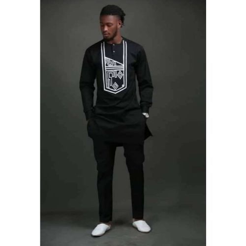 Tunique shop noire homme