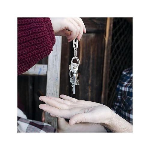 product_image_name-Generic-Lot De 4 Porte-clés à Ressort Rétractable En Acier Inoxydable-4