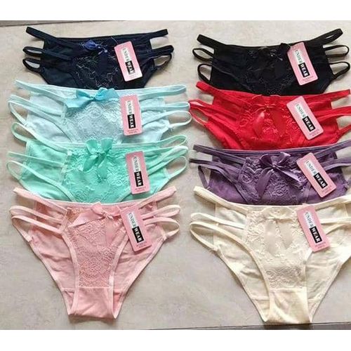 Fashion Lot De 6 Slip Femme Sexy En Dentelle - Prix pas cher