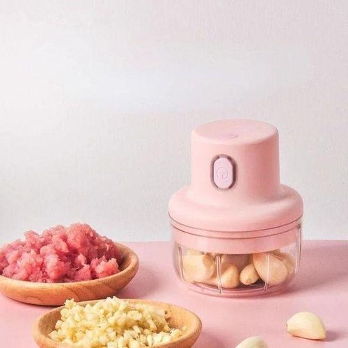 Generic Mini Hachoir Électrique Sans Fil Rose – Broyeur à Ail - image 5