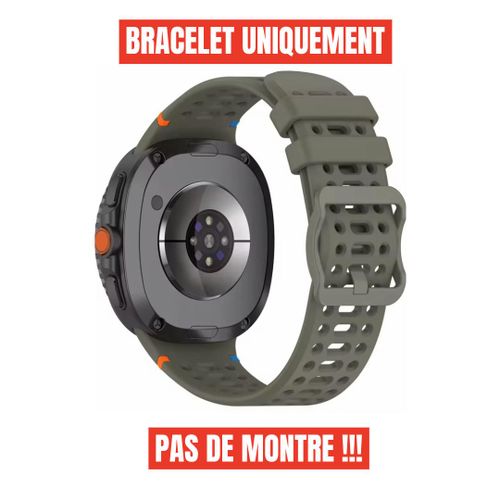 Generic Bracelet en silicone perforé compatible Samsung watch 8/8 Classic-VERT