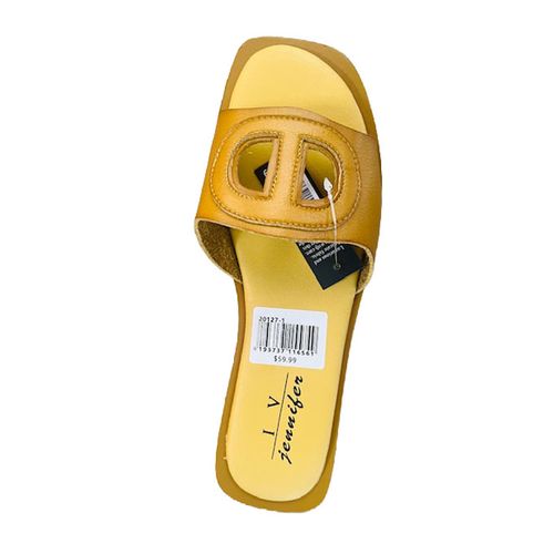 Roccoco Sandales Plates pour Femme - Jaune - image 3