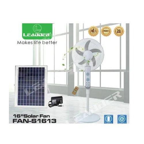 product_image_name-Leadder-Ventilateur Solaire Sur Pied Rechargeable De 16 Pouces-1
