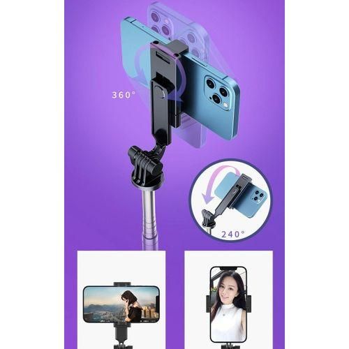 Generic Perche à Selfie + Lumière+ Télécommande Pour Prendre Des Photos - image 3
